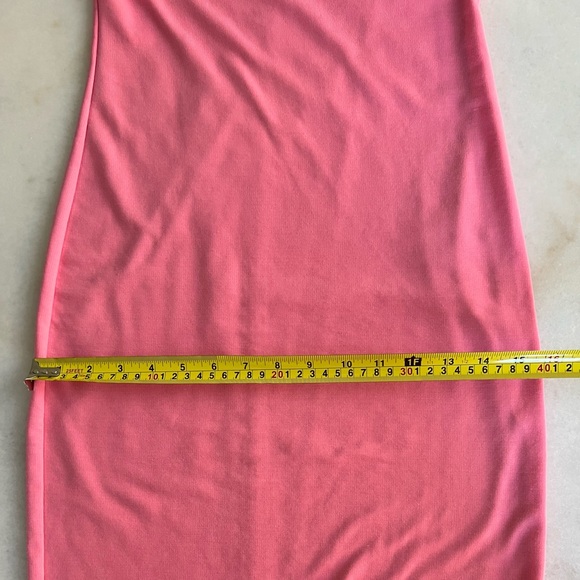 Zara Baby Pink Fitted Tank Scoop Neck Stretchy Midi Slip On Dress - Picture 8 of 8
